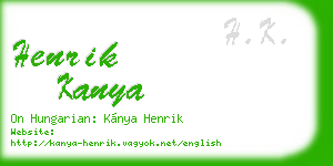 henrik kanya business card